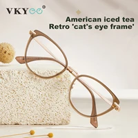 VICKY, moda Simple, nuevo diseño de ojo de gato, gafas antiluz azul, gafas de lectura para mujer, prescripción personalizable S11916