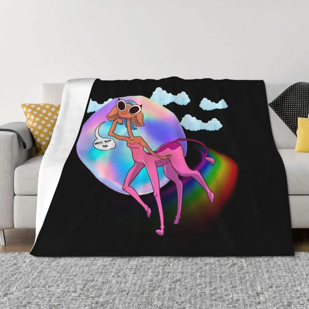 

Glendale Miss You Bb Centaurworld Throw Blanket Decorative Sofas Moving Luxury St Soft Beds Blankets