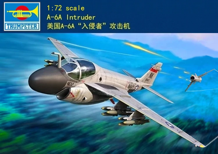 

Trumpeter 01640 Grumman A-6A Intrument 1/72, военная сборка масштабной модели, комплект игрушек «сделай сам», для коллекции, подарок на день рождения