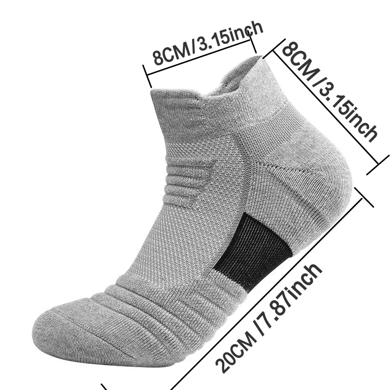 3/6/12 Pairs Mesh Sports Terry Socks Cushioned Moisture-managing And Durable Reduces Foot For Running Hiking Cycling Baskateball