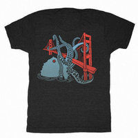 San Francisco Octopus Mens T Shirt Sf Octo Golden Gate Bridge Mr Robot California Kraken Monster Giant Squid Triblend