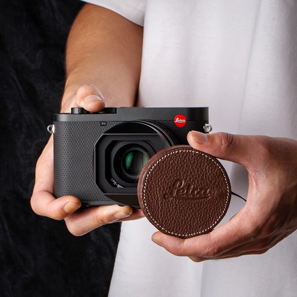 Q3 Vintage Style Protect Front Lens Cover Q2 Protection Cover for Leica Q Q2 Q3 Camera Lens Cap with Anti-lost Rope