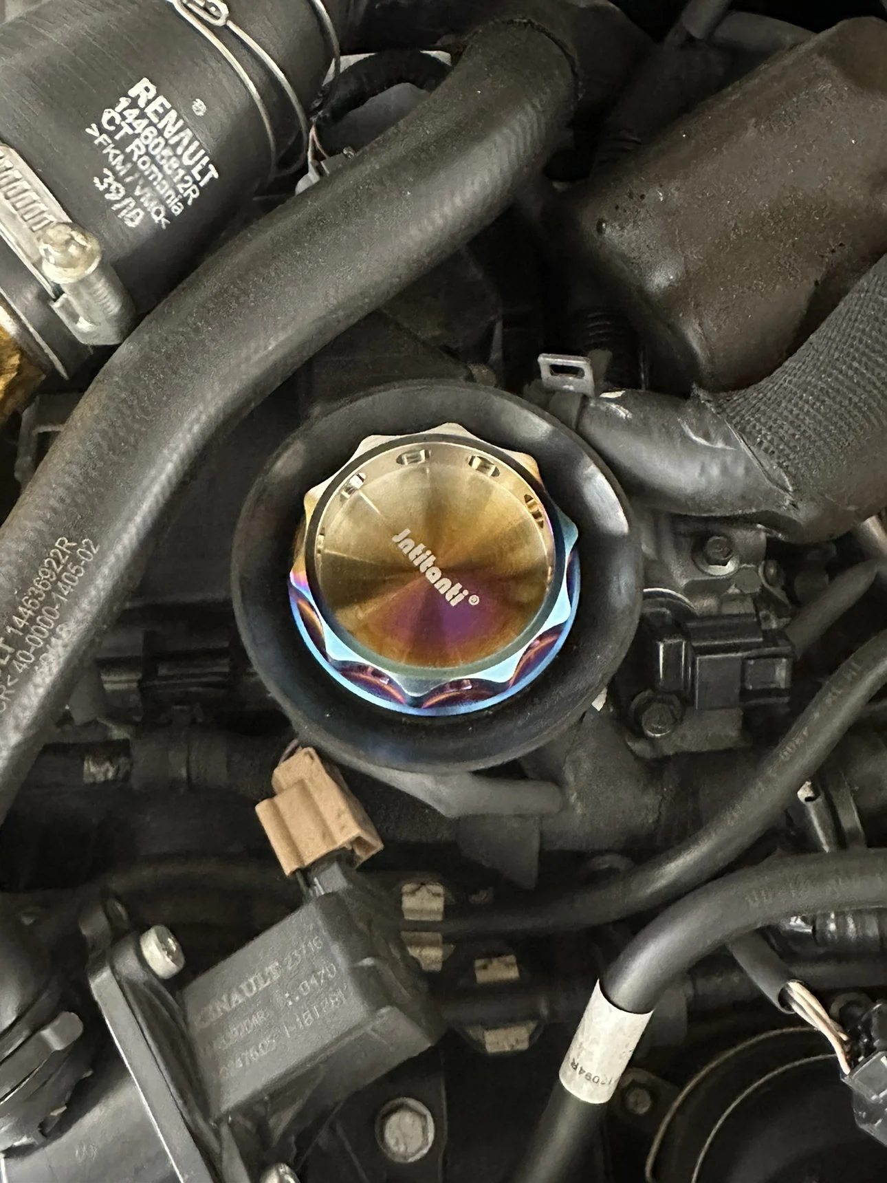 Jntitanti racing parts High Quality Ti-6al-4v Gr.5 titanium Automotive Fuel Tank Cap Oil Cap M32*3.5mm for Honda Nissan racing