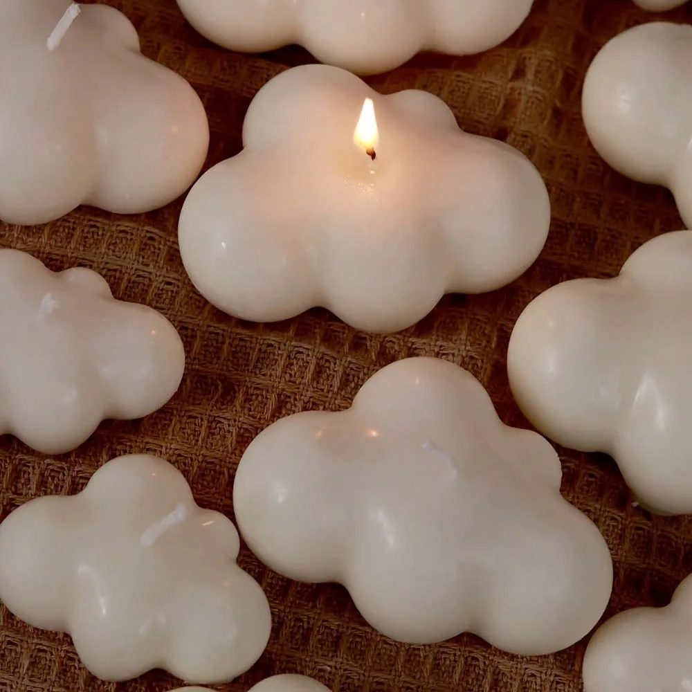3pcs/Set Cute Cloud Shape Silicone Candle Mold 3D Candle Soap Making Tools DIY Crystal Resin Decorations Home Decor Gifts