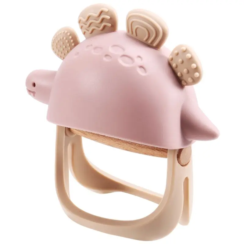 

B49B-Силиконовая варежка для прорезывания зубов для детей 0-12 месяцев, пищевой класс, без BPA, жевание против капель