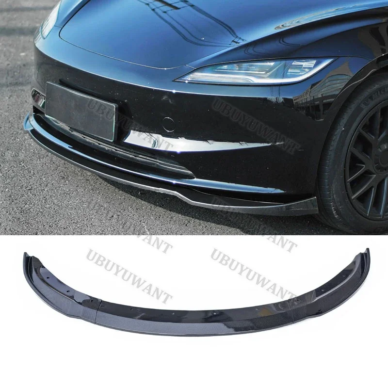 Für Tesla Model 3 2023-2026 Frontspoiler Stoßstangensplitter Frontlippe Karosserie-Kits