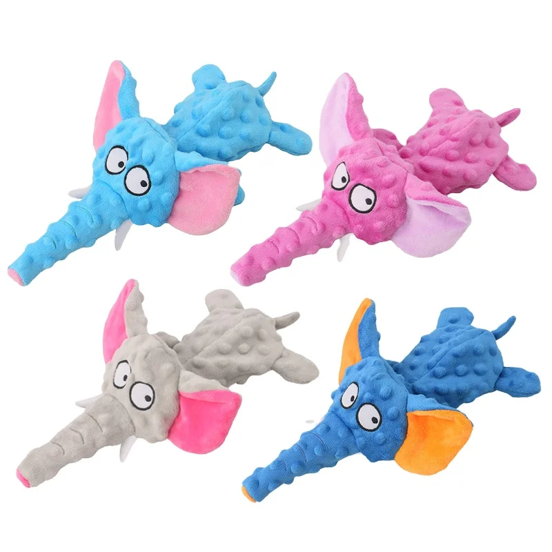 

Elephant Soft Shell Plush Dog Toys Interactive Squeaky Dog Toys for Small Large Dogs Sounding Paper Chew Tooth Toy Pet Products