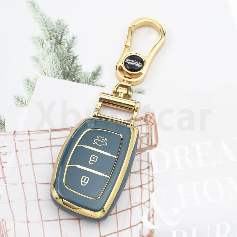 For Hyundai ix25 ix35 ix45 i10 i20 i30 i40 Tucson Sonata Fe Creta Verna Solaris Mistra Elantra TPU Car Key Case Cover Auto Shell