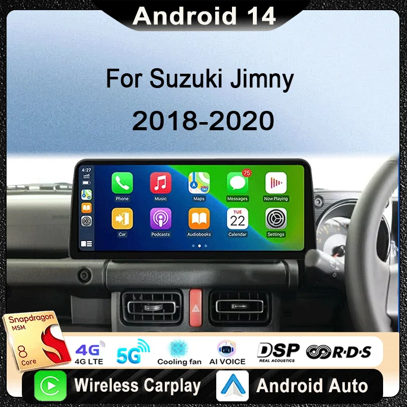 

12.3 inch Screen Car Radio For Suzuki Jimny JB64 2018 - 2020 Multimedia Video Player Navigation GPS wireless Carplay DSP WIFI