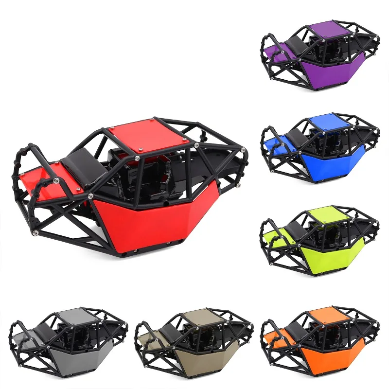 Quadro de gaiola para tubo de carro de plástico, para carro crawler 1/10 rc axial scx10 traxxas trx4 defender bronco, acessórios da moda diy