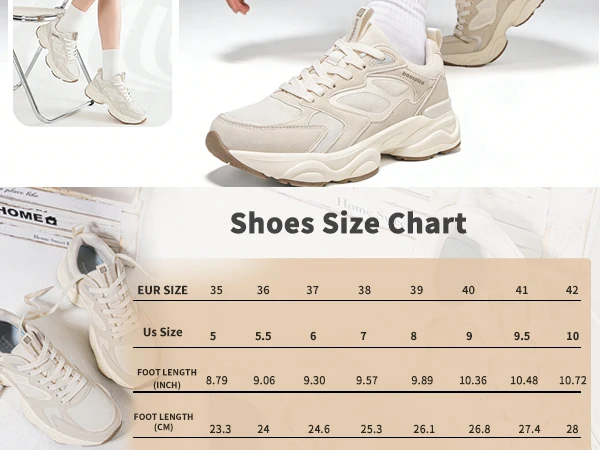 Baasploa Damen-Wanderschuhe, leichte, atmungsaktive Mesh-Sportschuhe, Marken-Komfort, weiche, höhenvergrößernde Freizeit-Sneaker für Damen – Detail 7