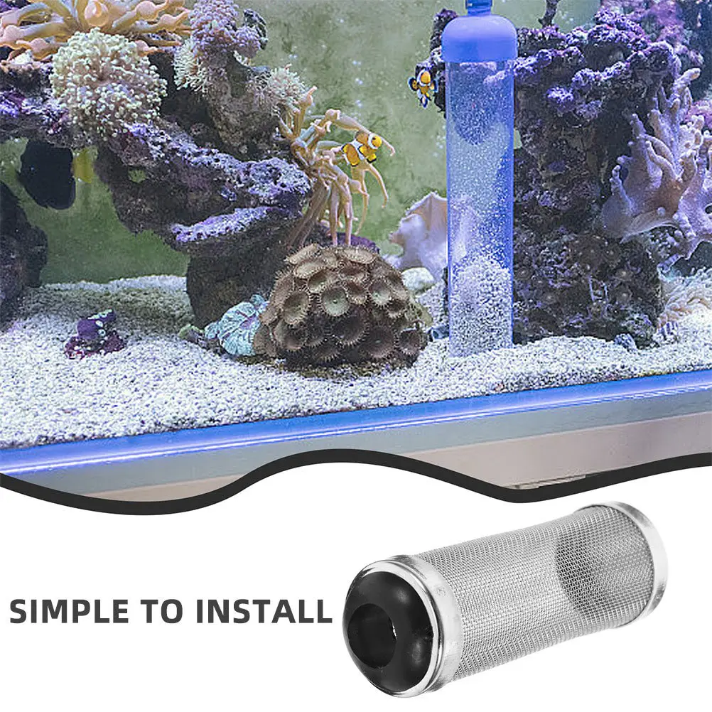Stainless Steel Aquarium Filter Fish Tank Mesh Protector Intake Strainer Shrimp Tank Filters Cover Durable Wear Resistant Easy