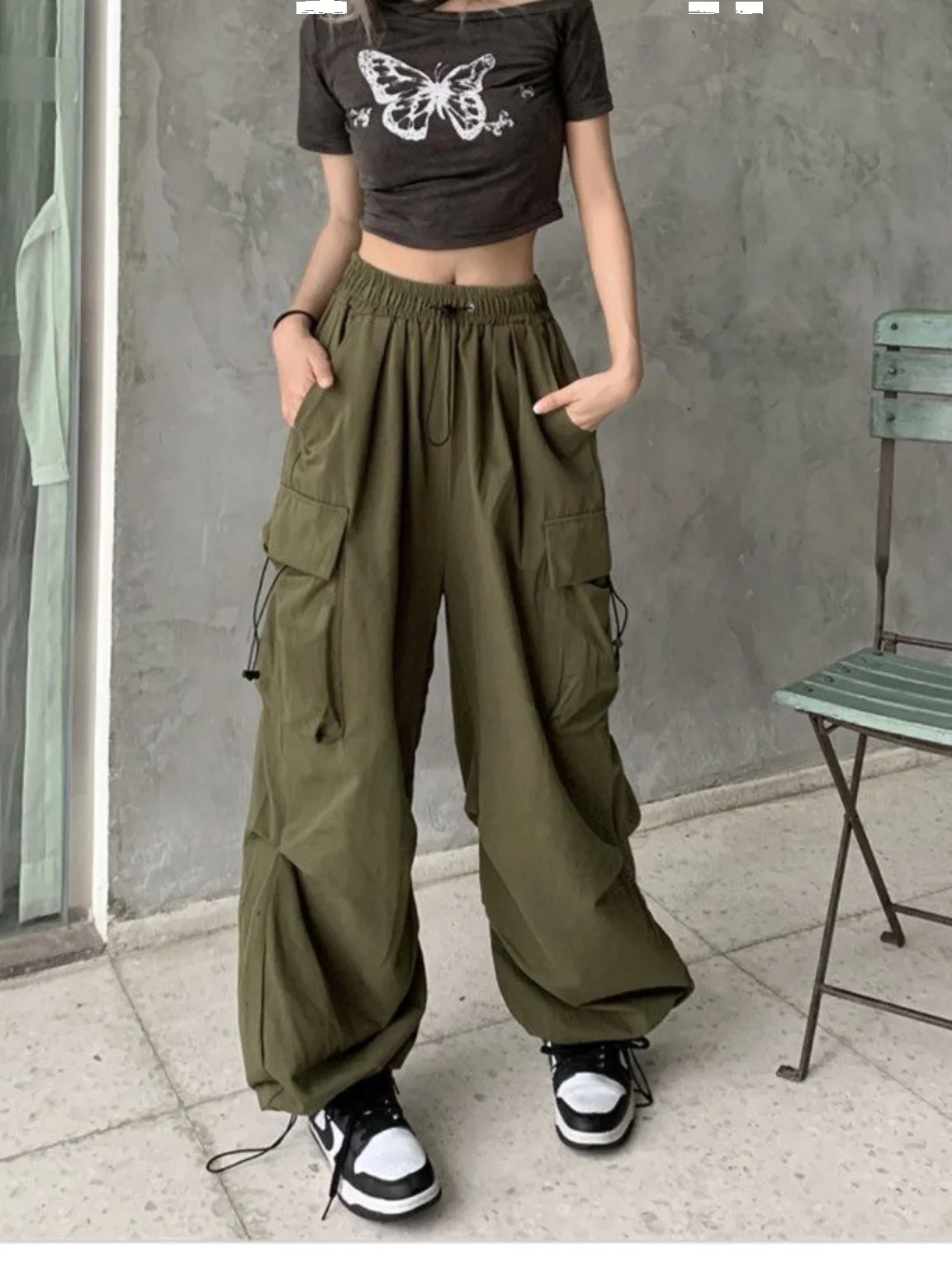 High Waist Wide Leg Pants Women's Workwear Trousers Fem High Waist Street Sle Casual Pants Long Pants Other Material 00%