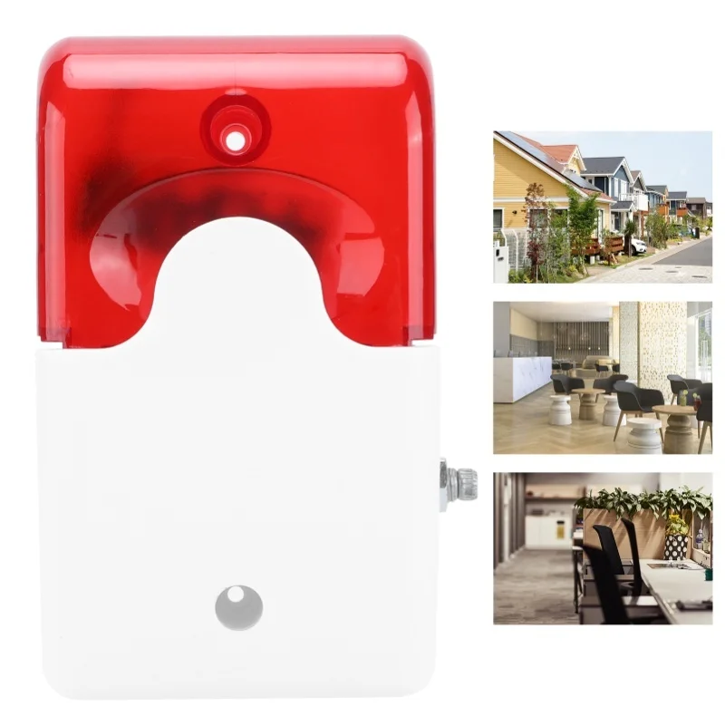 

Звуковая световая сигнализация, проводная регулируемая громкость 12 В постоянного тока, звуковой сигнал для офисных зданий, баров, отелей