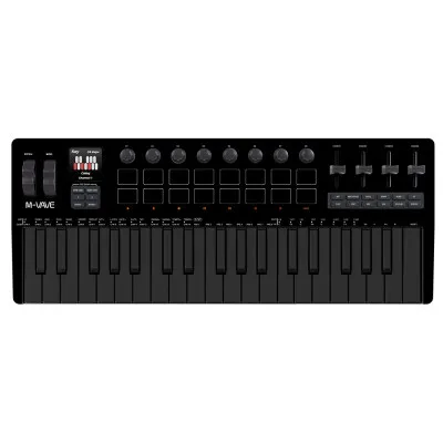 M-VAVE Pro SMK-37 MIDI Controller 16 RGB Pads USB 8 Knobs Software