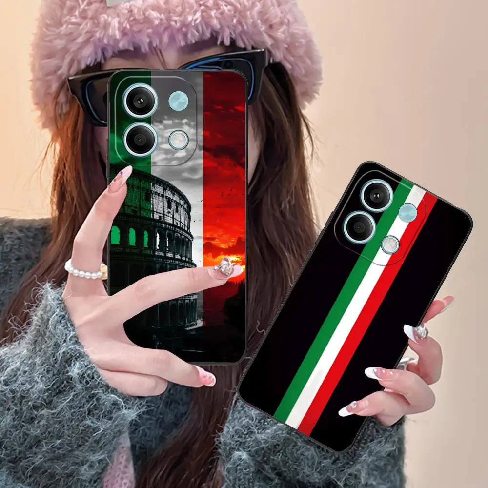 إيطاليا العلم المحمول قضية الهاتف الخليوي ل Xiaomi Redmi ملاحظة 14 13 12 11 S برو زائد 4G 5G الملونة الطباعة غطاء فاخر غطاء جميل #2