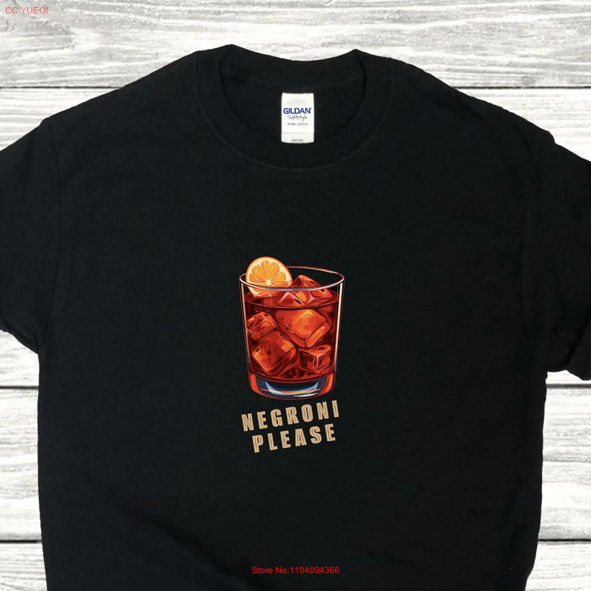 Negroni Please Cocktail T Shirt Time Mens or Women's present Vintage long or short sleeves