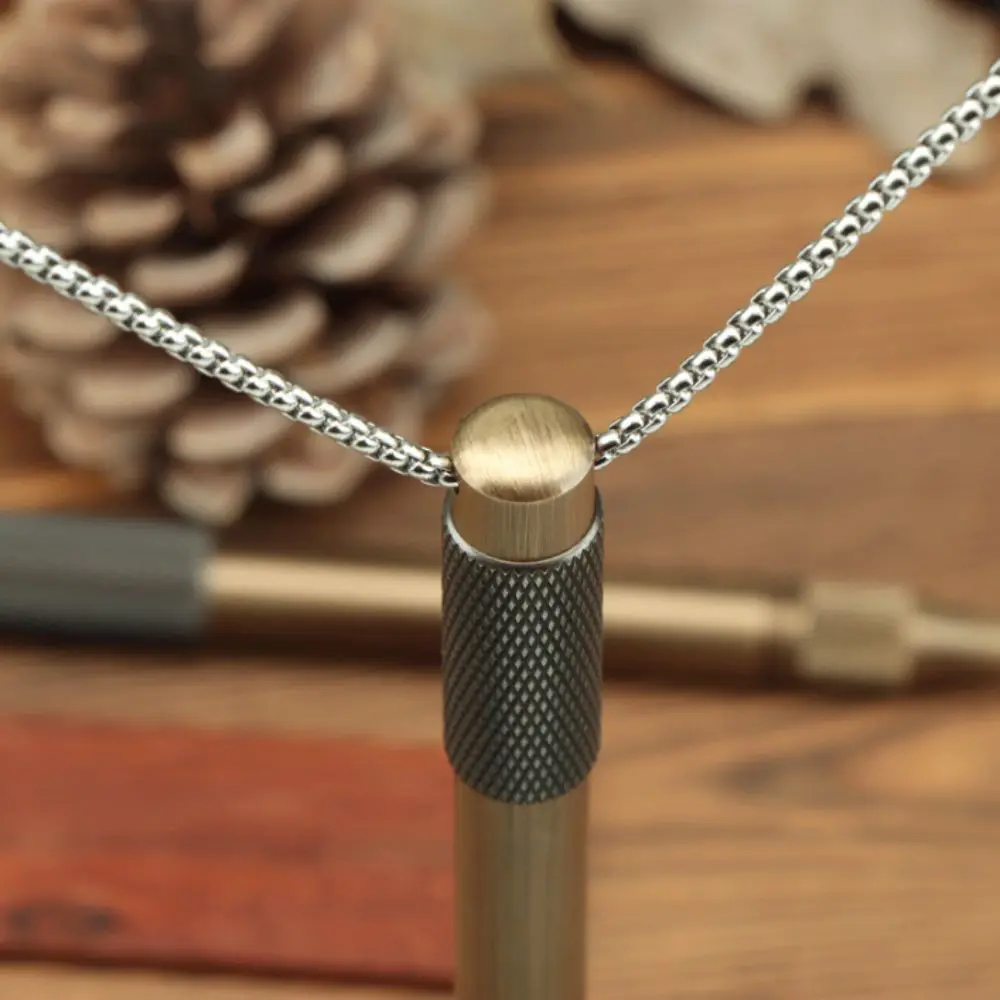 Creative Vintage Fountain Pen Handwriting Short Mini Pocket Pen 0.5mm Retro Necklaces Fountain Pen Student Use