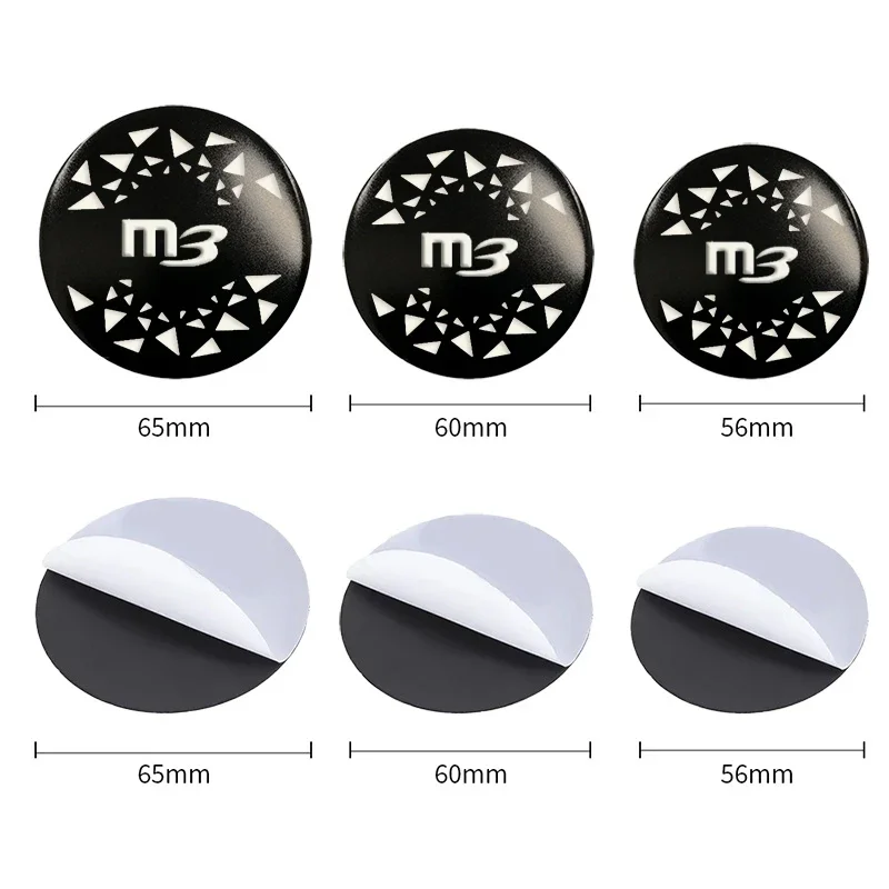 56/60/65mm Car Wheel Hub Center Stickers for Mazda M3 Logo AXELA Demio ATENZA BT50 CX-3 CX-4 CX-5 CX-7 CX-8 CX-9 CX-30 CX-60 M6