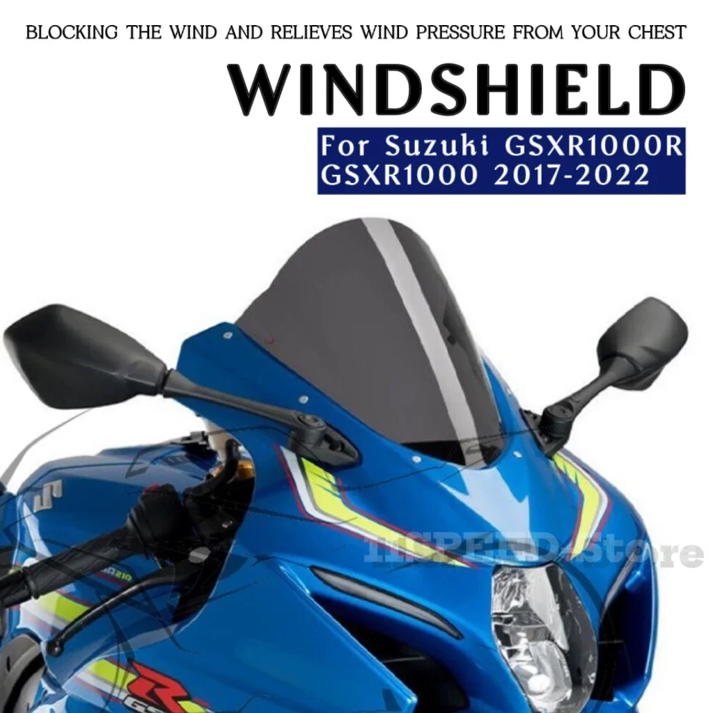 

Motorcycle accessories Windshield Hole position matching For Suzuki GSXR1000R/GSXR1000 2017-2022 Windscreens Wind Visor Glass