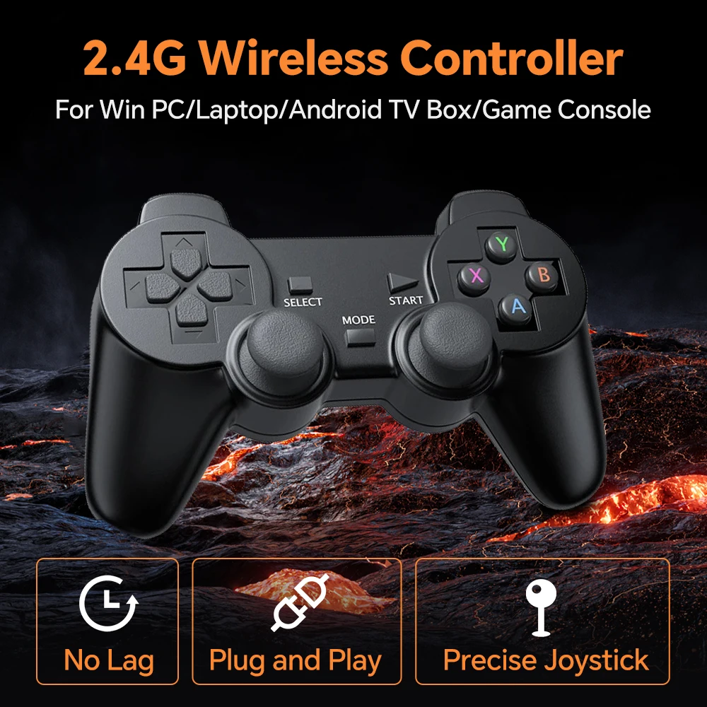 

2.4G Wireless Controller Gamepad for Win PC/Laptop/Retro Game Console/TV Box/Gaming HDD/Android Phone Precise Joystick No Lag
