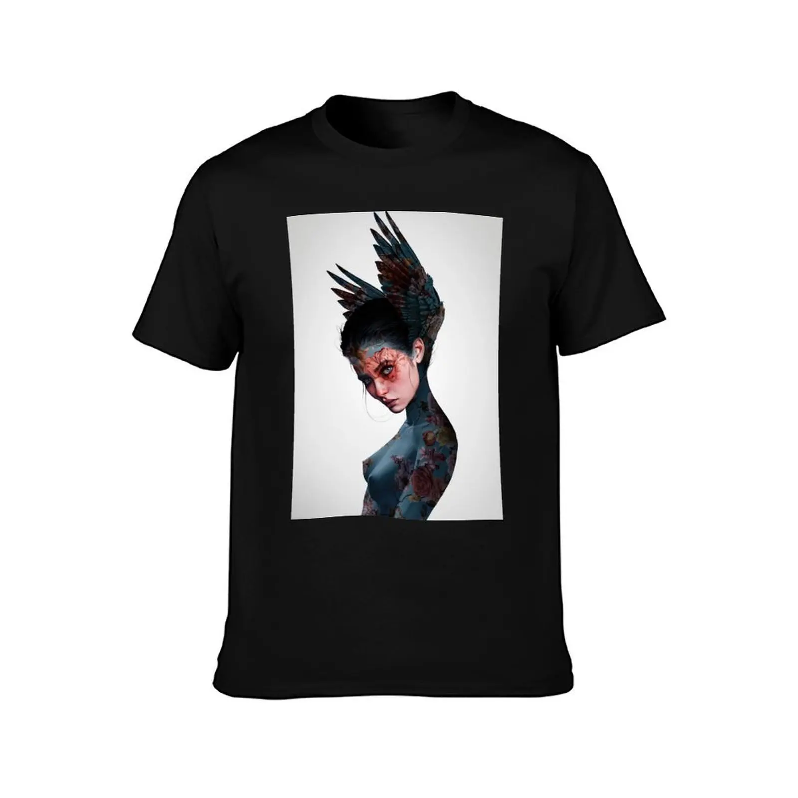 Hybrid creature T-Shirt Summer Casual Cotton Tee Oversized Streetwear Tops Vintage Graphic Print Loose Fit Short Sleeve