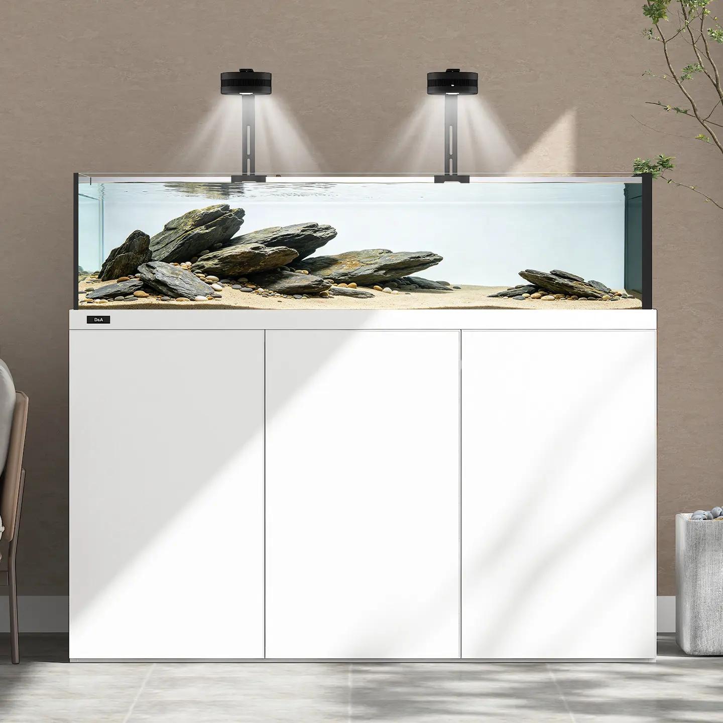 YJQ ultra-thin narrow overflow stream tank native landscaping tank living room floor-to-ceiling filter fish tank