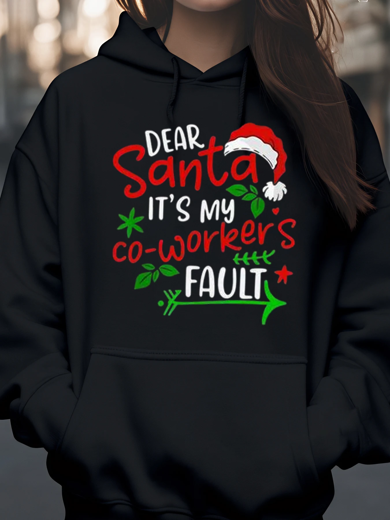 

Дорогой Санта, рождественская толстовка с капюшоном «Вера моих коллеков», праздничный подарок, офисная одежда для женщин