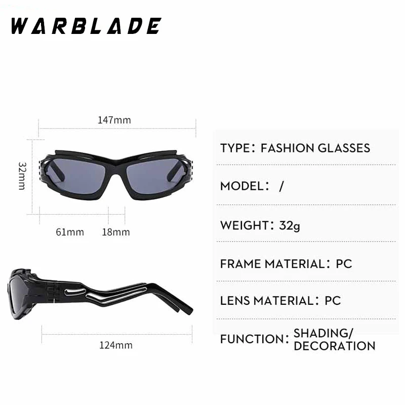 النظارات الشمسية الرجال امرأة Y2K موضة خاصة شكل فاسق شخصية النظارات الشمسية في الهواء الطلق الدراجات نظارات رياضية UV400 lrest دي سول