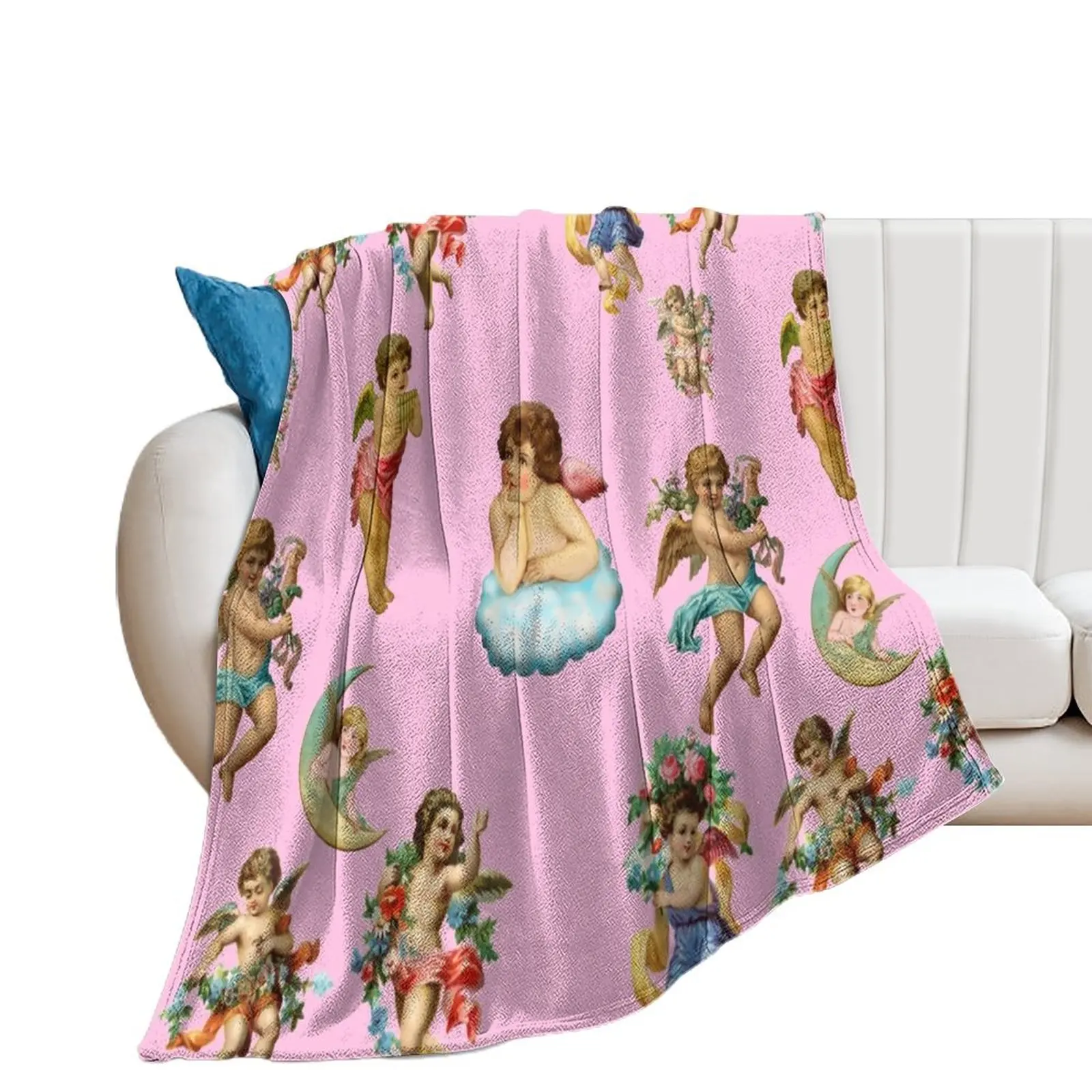 

angel cherub antique Throw Blanket Polar Retros Blankets