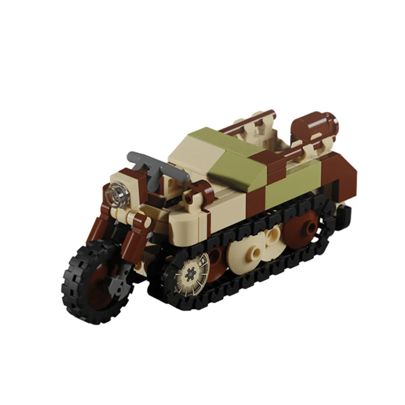 Sd.Kfz. 2 Light Tractor Model MOC Building Bricks War Equipment Modular Technology Gifts Holiday Assemble Children Toys Suit