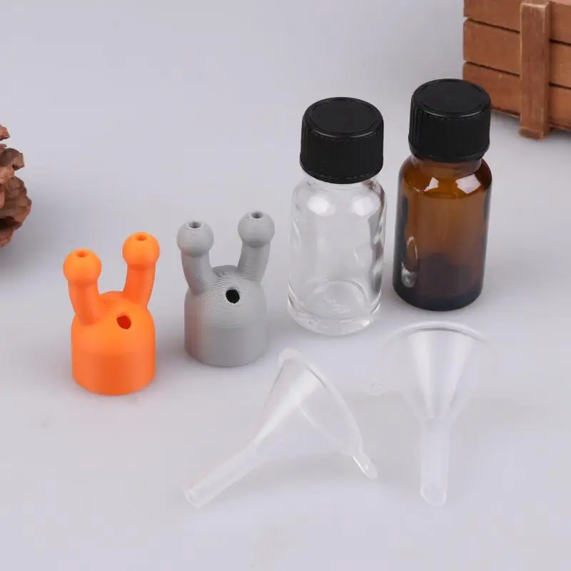 ディスペンサー 10 ミリリットル漏れ防止アロマエッセンシャルオイル吸入器キャップミニエッセンシャルオイルと香水吸入器ボトル