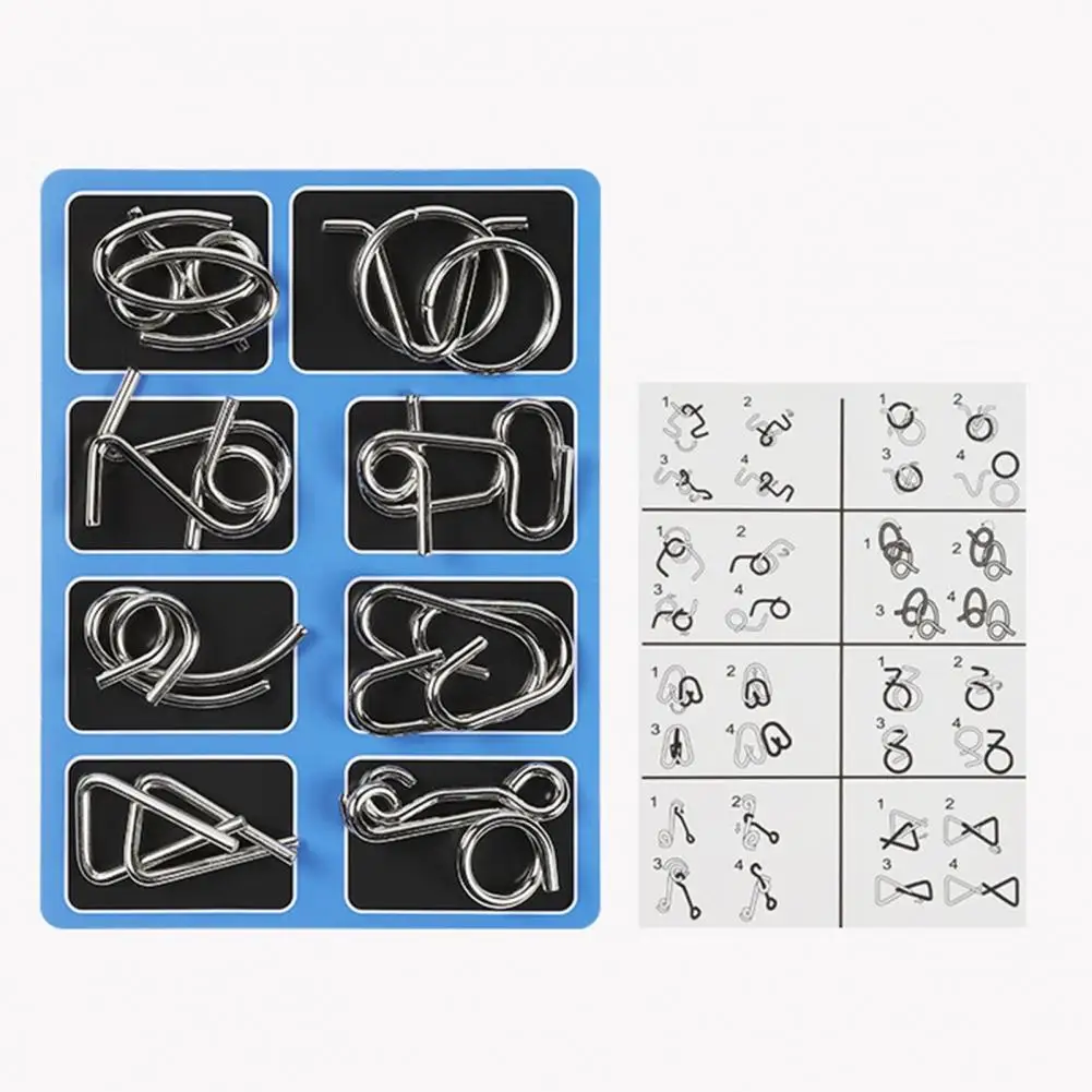 Casse-tête Puzzle anneau métal Puzzle anneau casse-tête 3d fil jeu pour enfants adultes éducatif Iq Test jouet pour garçons filles