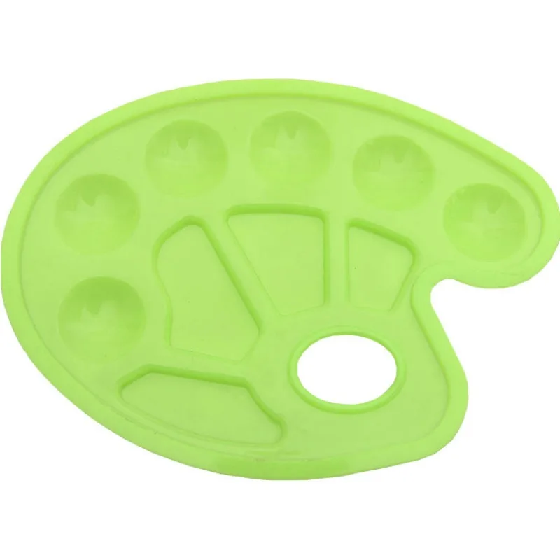 Paleta de pintura artística de plástico, bandeja de dibujo de uñas, paleta de colores para óleo, acuarela, pintura blanca, suministros de arte, 23x17,2 cm