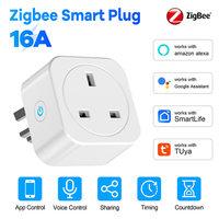 Zigbee Smart Plug UK Standard 16A/20A Energy Monitoring Timer Remote Control Work With Alexa Google Assistant Voice Control