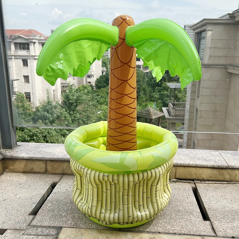 

Coconut Tree Inflatable Ice Bucket Ice Cup Beach Party Beverage Cooler Drink Holder Hawaii Party Decor Summer Pool Party Decor