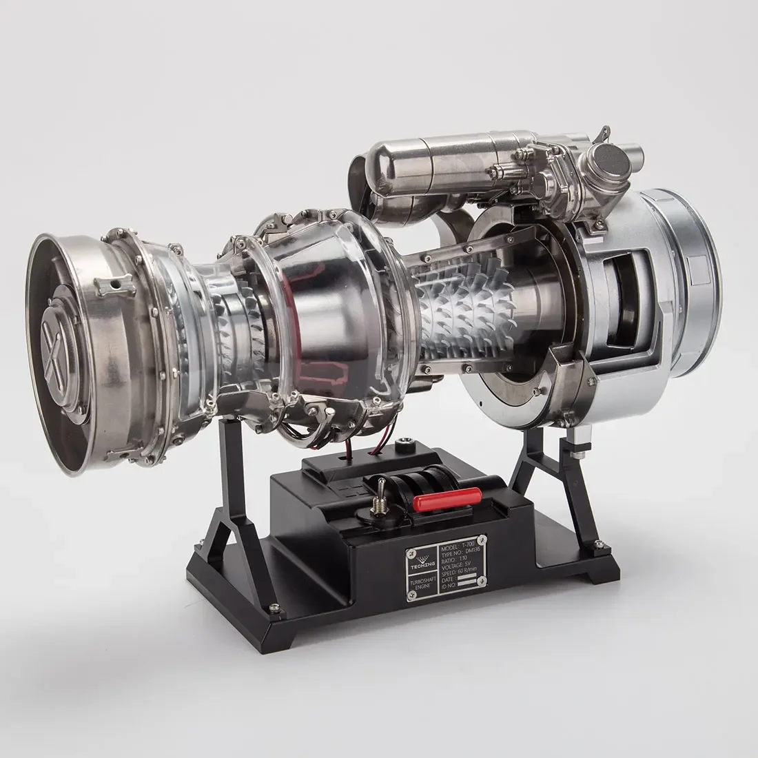 Black Hawk helicopter turboshaft engine turbojet fan engine model 3D three-dimensional metal assembly building block toy gift