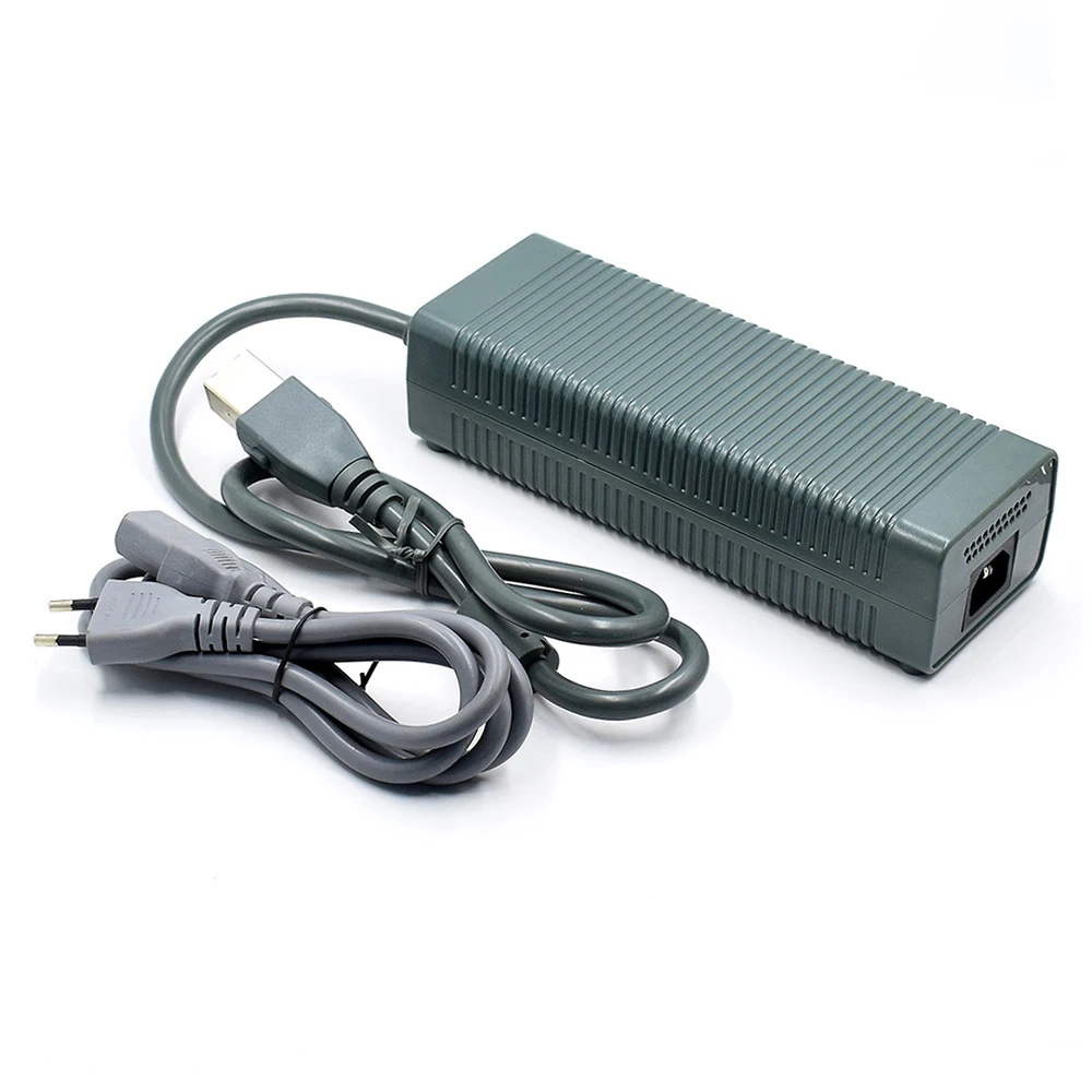 Adaptador de CA para consola gorda Xbox 360, fuente de alimentación con Cable de carga, enchufe estadounidense, UE, AU, Reino Unido, reemplazo de cargador de Host grueso para Xbox360