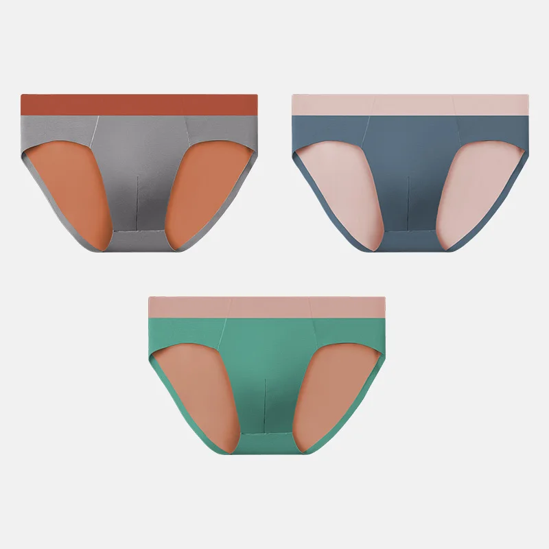 

3PCS Modal underwear Men's double-sided, seamless, summer, thin, comfortable and breathable triangle pants