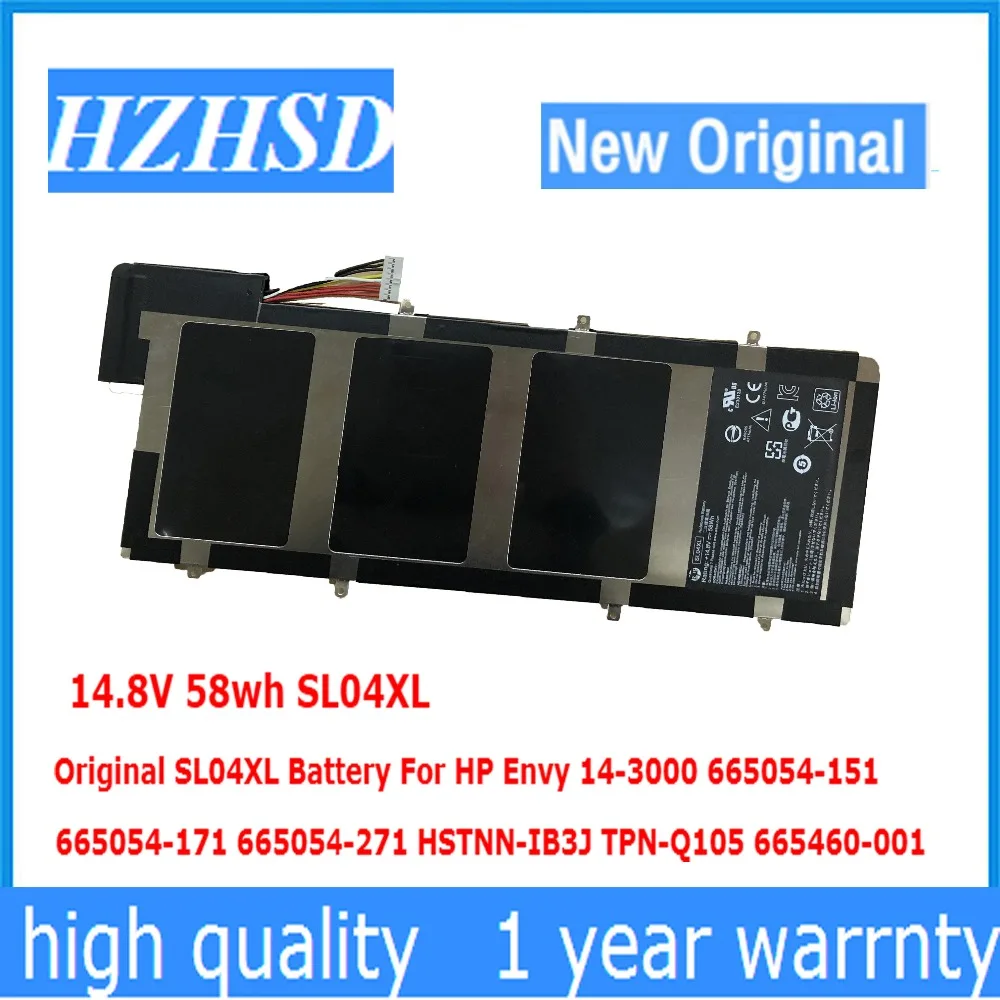 

14.8V 58wh SL04XL Original SL04XL Battery For HP Envy 14-3000 665054-151 665054-171 665054-271 HSTNN-IB3J TPN-Q105 665460-001