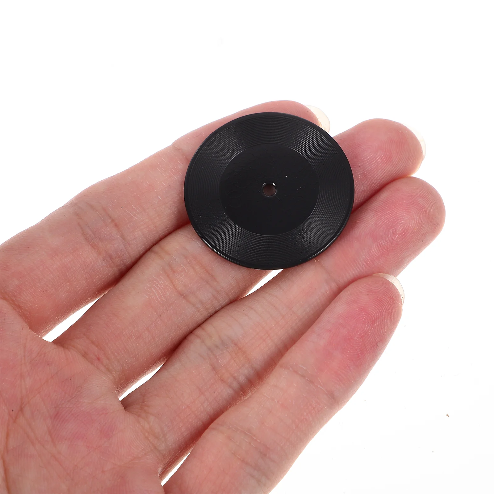 6 Pcs Mini Record Model Toy Wear-resistant Miniature Stuff Dollhouse Records Black Landscaping Child