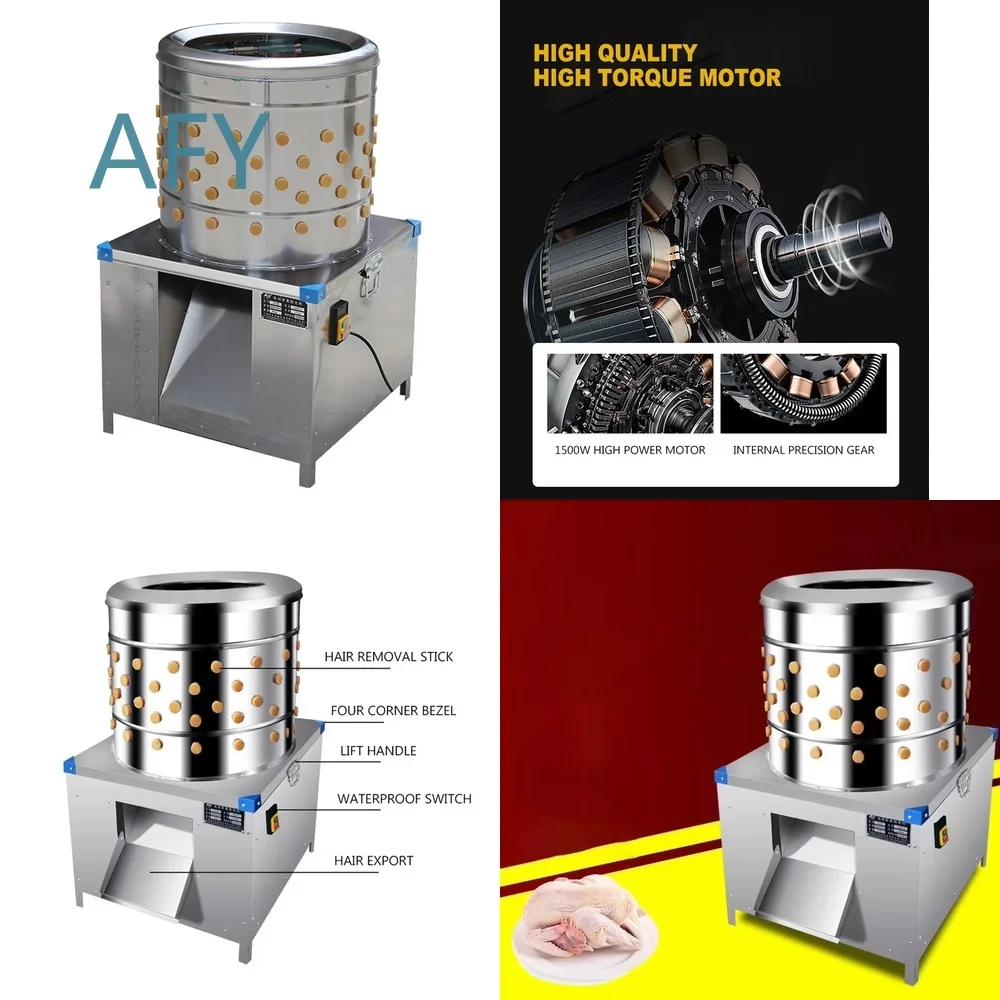 Electric Epilator for Chicken Duck Poultry Plucker Machine Automatic Hair Feather Removal Tool Farm Slaughterhouse Processing