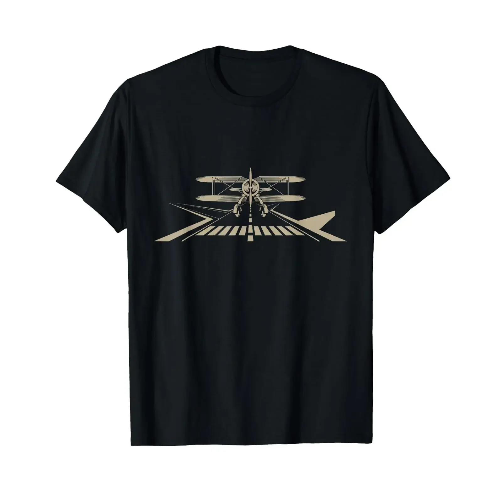 Runway Airport Aviation Flying Airplane for One Pilot T Shirt vintage Washed Soft Top For Everyday Wear designer clothes homme