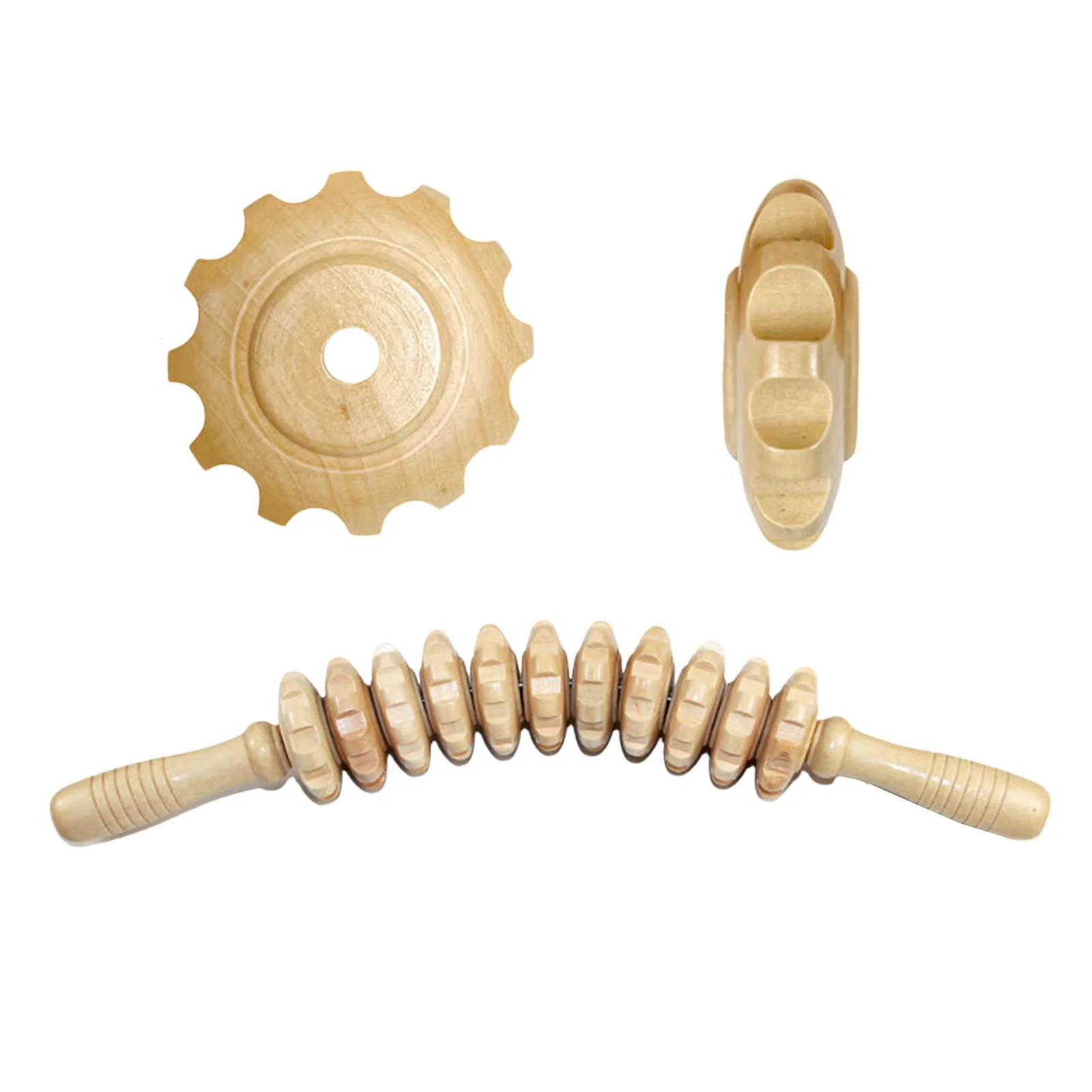 

Wooden Roller Stick Massage Ergonomic Design Body Shaping Roller Suitable for Muscle Pain Release