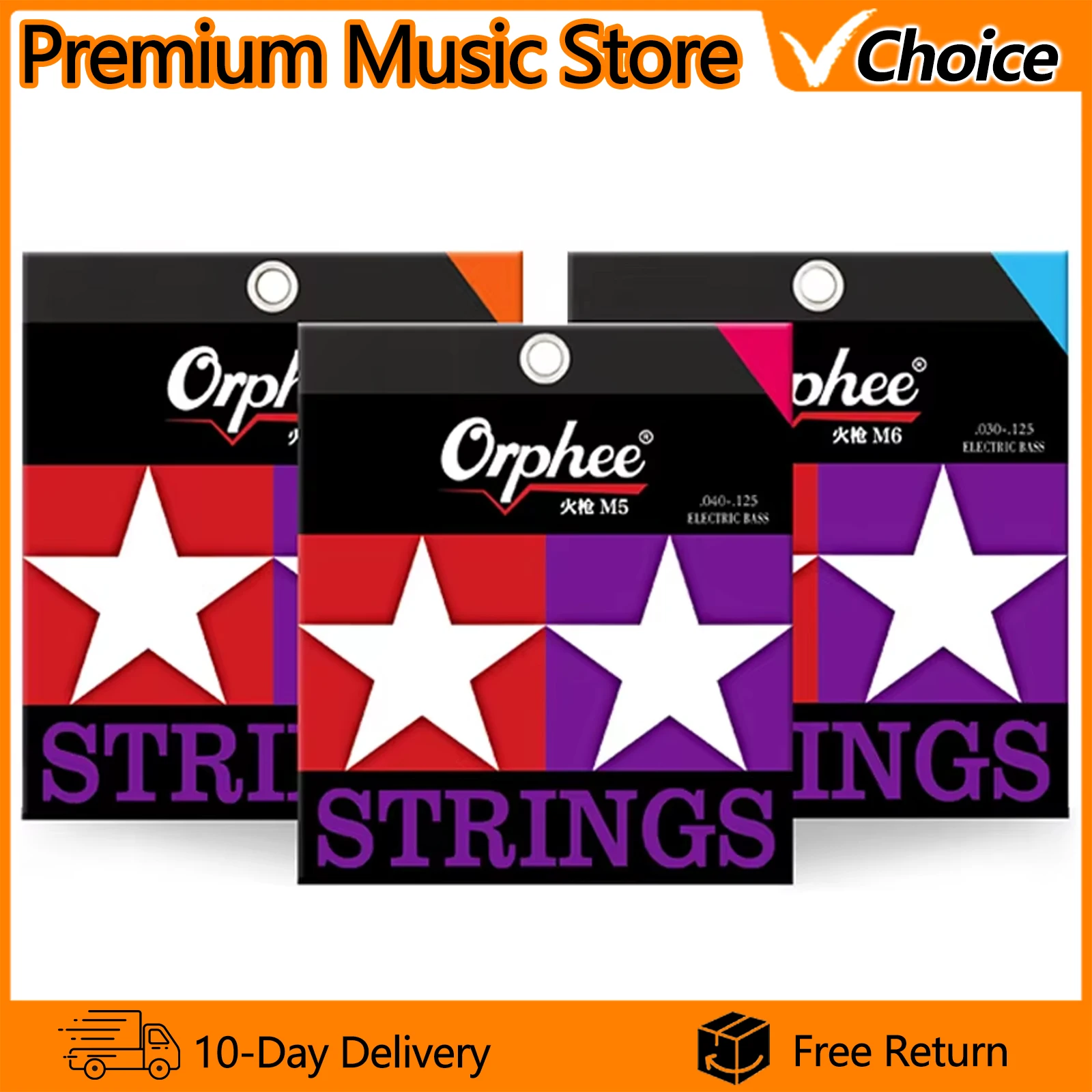 Orphee Bass Guitar Strings High Carbon Steel Hexagonal Core Nickel Plated Wound Guitarra Electric Bass Guitar Accessories Parts