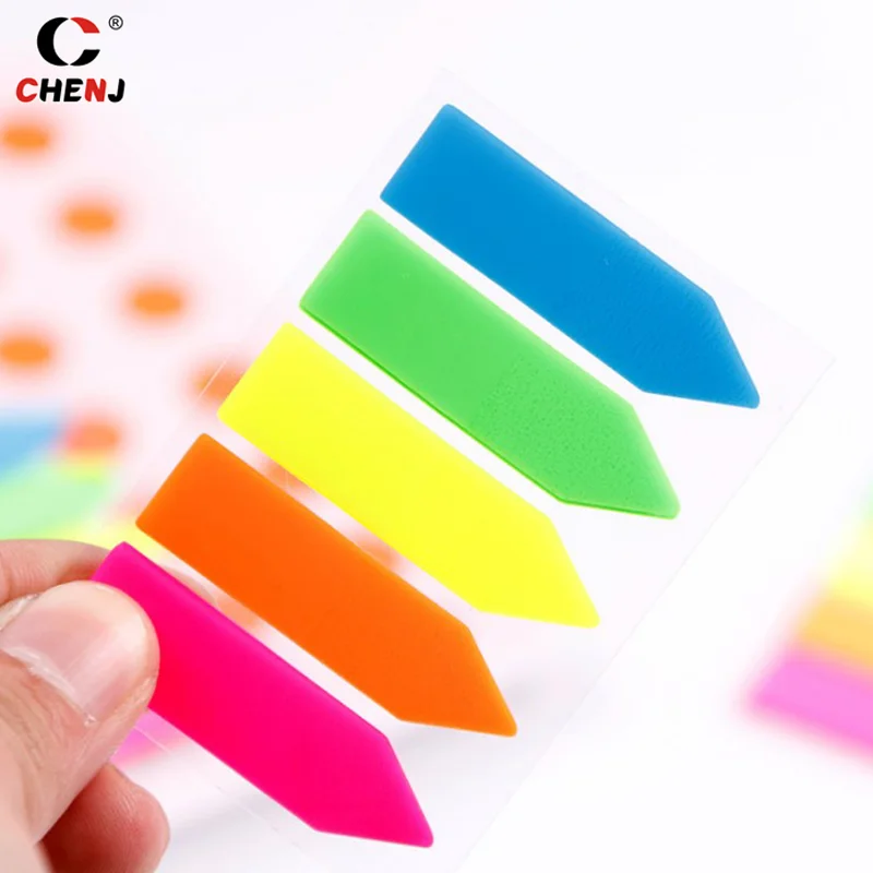 100 Sheet Arrow Shape Flags Tabs Sticky Notes Index Sticker Memo Pad Key Points Label Bookmark Supplies Stationery