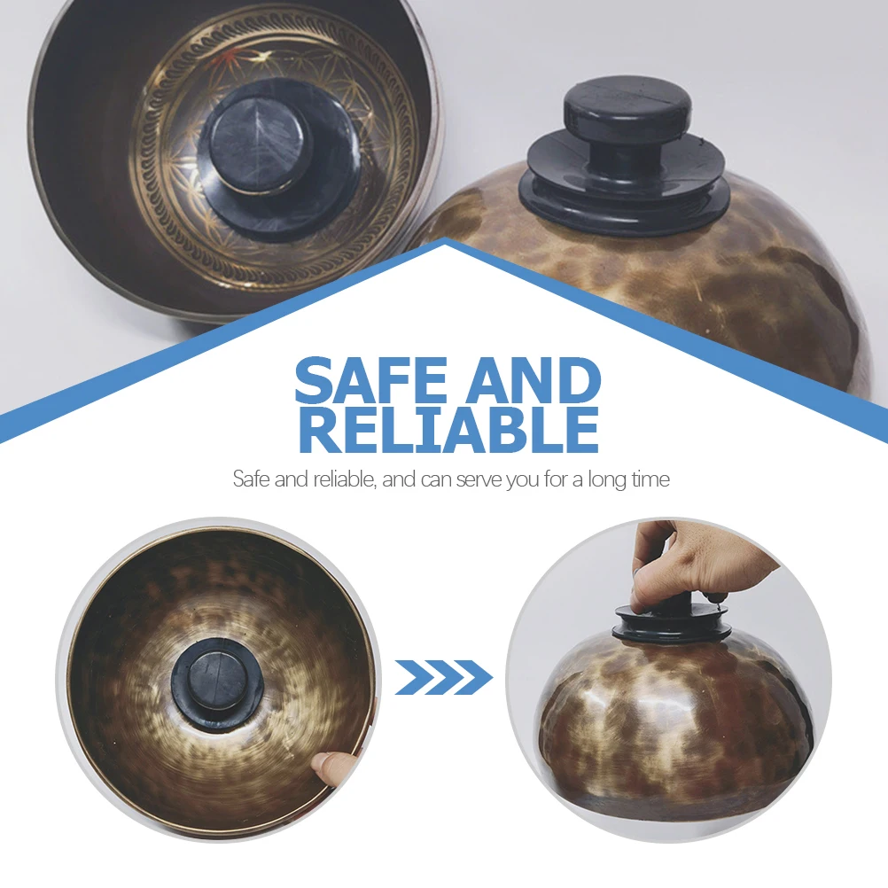 

2Pcs Buddha Sound Bowl Rubber Suction Handles for Easy Lifting Tibetan Singing Meditation Bowls Replacement Accessories