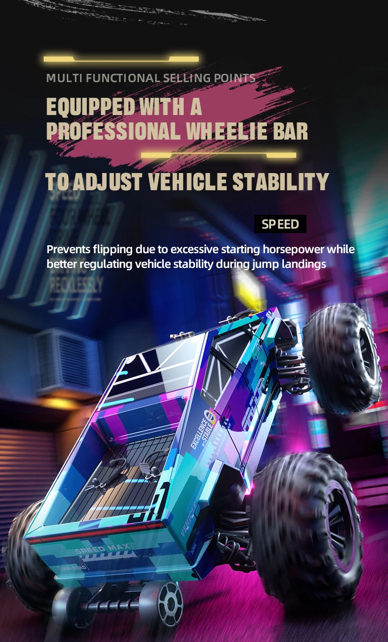 

1:12 Сплав Rc Гоночный автомобиль Бесщеточный 4WD Высокоскоростной альпинистский внедорожник Независимый электрический регулируемый амортизатор автомобиля