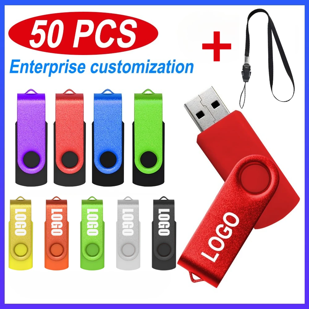 50 шт./лот USB 2.0 флэш-накопитель 4 ГБ 8 ГБ флэш-накопитель 128 МБ USB-накопители 1 ГБ 2 ГБ флэш-накопитель 16 ГБ 64 ГБ U диск Бесплатный логотип
