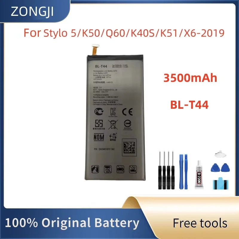 New Battery Battery 3500mAh BL-T44 For Stylo 5 K50 Q60 K40S K51 Mobile Phone + Free Tools
